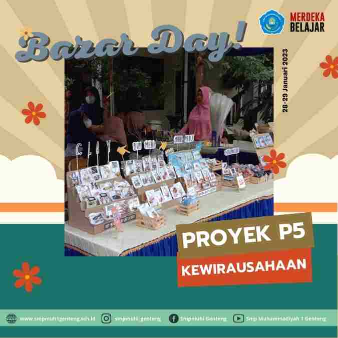 BAZAR DAY Proyek P5 Kewirausahaan SMP Muhammadiyah 1 Genteng